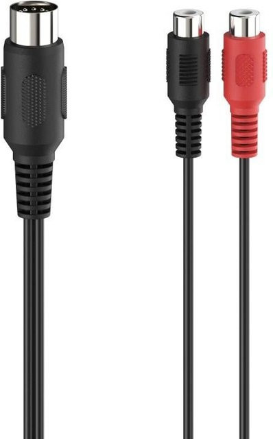 Hama Audio-Adapter mit 2 Cinch-Kupplungen und 5-poligem DIN-Stecker in Multicolor - Bild 1