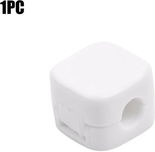 Magnetische Kabelclips von Household supplies MH zur Kabelorganisation und als verstellbarer Kabelhalter unter dem Schreibtisch in Schwarz oder Weiß - Bild 1