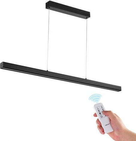 VEVOR LED Pendelleuchte Linear Dimmbar mit Fernbedienung, Schwarz, Länge: 119,4 cm - Bild 1