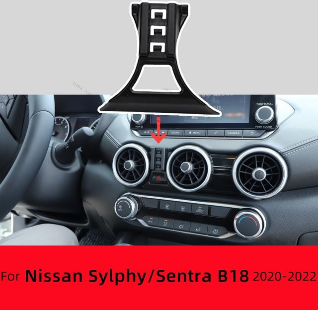 Nissan Sylphy Sentra B18 (2020-2022) Smartphone-Halterung mit kabelloser Ladefunktion in Schwarz - Bild 1