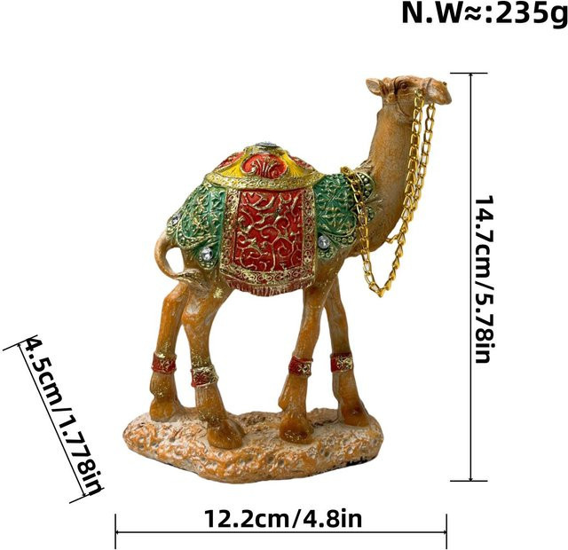 Yiran Furniture Wüstenkamel Deko-Figur aus Harz für Büro und Arbeitszimmer - Bild 1