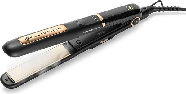 Bellissima Glätteisen Steam Ceramic & Keratin, Schwarz, Gold