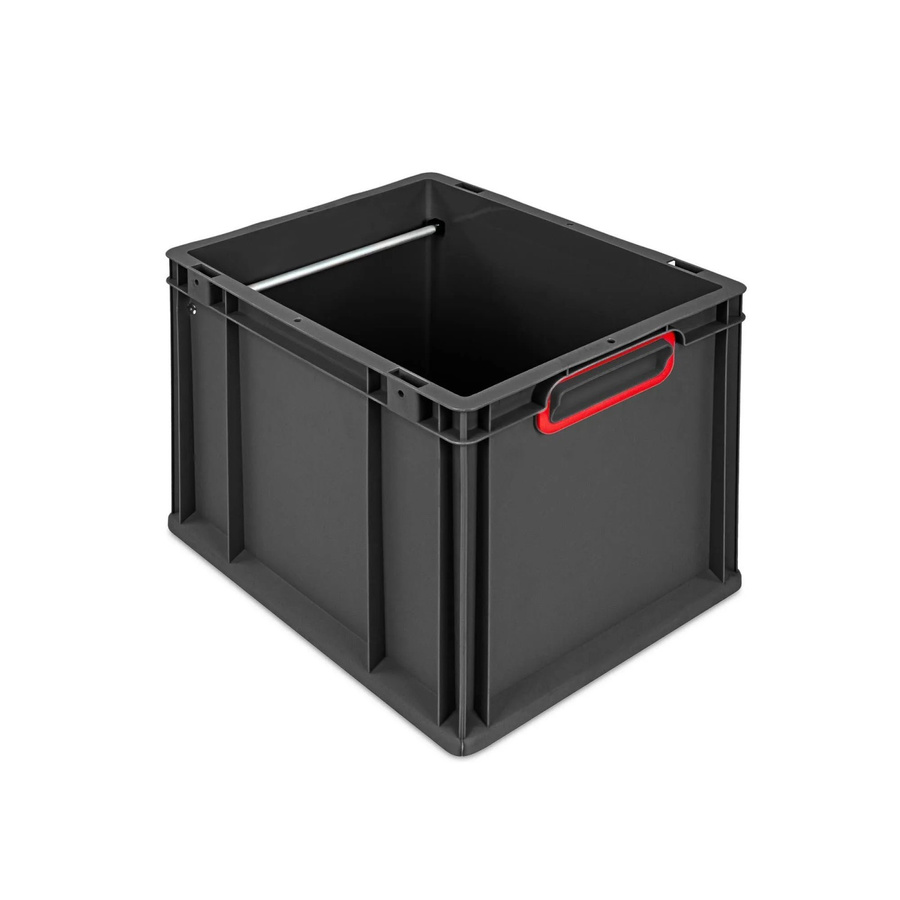 PROREGAL Hängeregisterbox Nextgen Eurobox Transportbox Schwarz-Rot, H x B x T: 32 x 30 x 40 cm - Bild 2