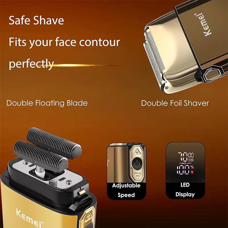 Kemei KM-TX10 T9 Haarschneider, Gold, Herren - Bild 2