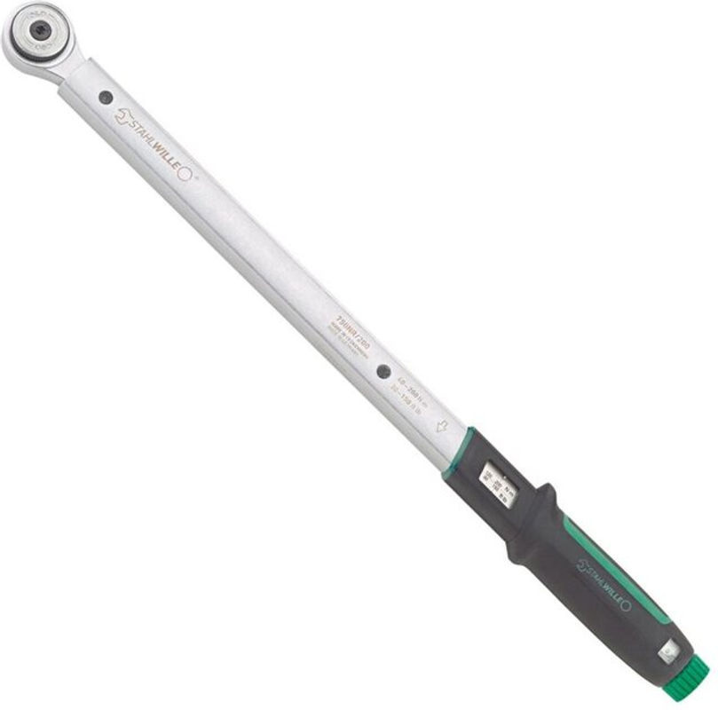 Stahlwille Drehmomentschlüssel 750NR/200 mit 1/2 Knarre für Aufsteckwerkzeuge, 40 - 200 Nm, Farbe: Silber - Bild 2