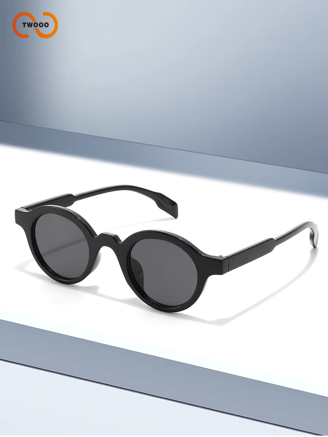 TWOOO Sonnenbrille, rund, Vollrand, Kunststoff, schwarz, Unisex - Bild 3