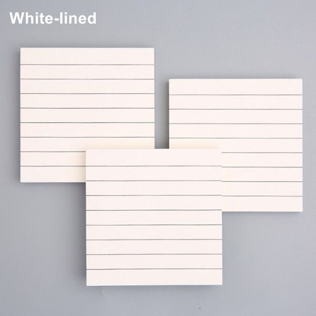 Binchi Outdoor Product Haftnotizen in Weiß mit Liniierung, 80 Blatt Lesezeichen und Haftzettel für Schule und Notizbücher - Bild 1