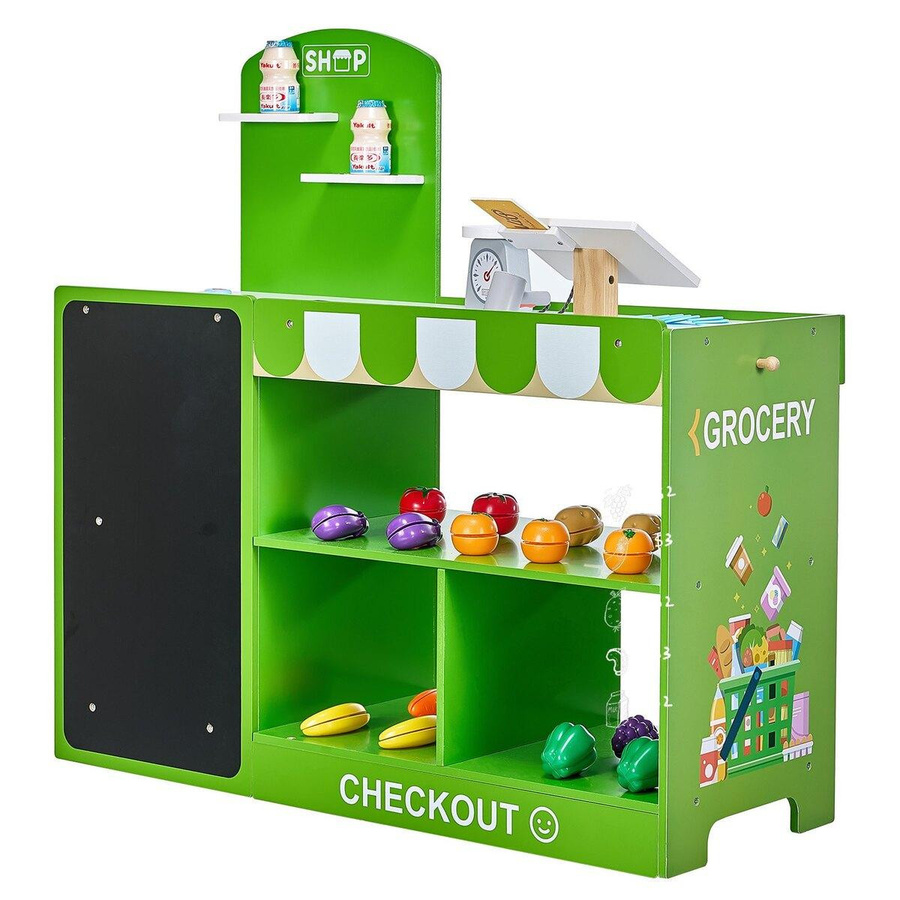 Buying Solutions, MB Kinder-Supermarkt-Spielset Holz-Marktstand mit Kasse - Bild 5