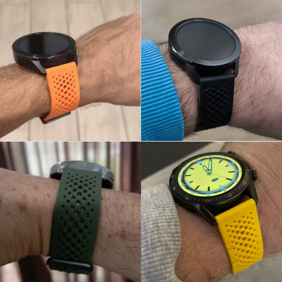 Amazfit Uhrenarmband, Silikon, Schwarz, Unisex - Bild 4