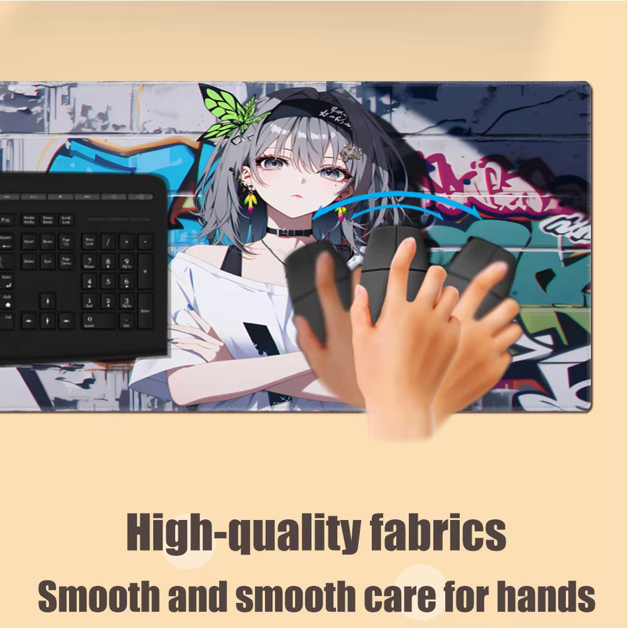 HYBXAXC Anime Mauspad Violet Evergarden aus Gummi in Multicolour für Gamer und Tastatur-PlayPad - Bild 4