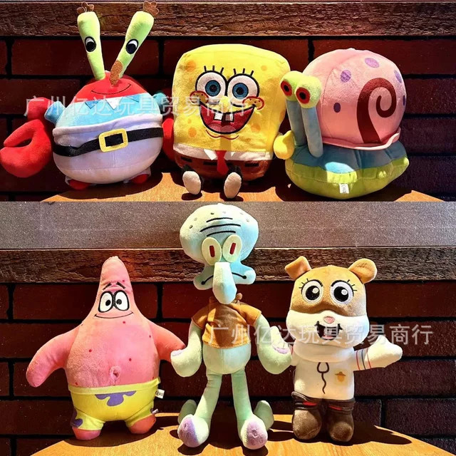TAKARA TOMY Spongebob Plüschfigur Patrick Star Eugene H. Krabs Gary die Schnecke, Plüschtier - Bild 1