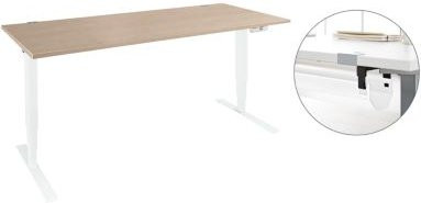 Schäfer Shop Genius Schreibtisch Aero Flex, elektrisch höhenverstellbar, Eiche/weiß, B/T/H: 160 x 80 x 62-128 cm - Bild 1