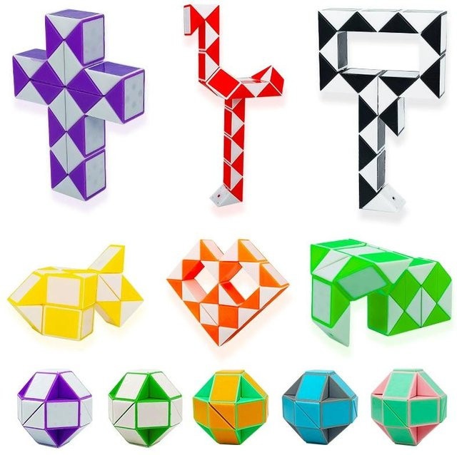 Binchi Outdoor Product Magische Schlangenlineal-Puzzle, Antistress-Würfelspielzeug, ab 14 Jahren - Bild 1