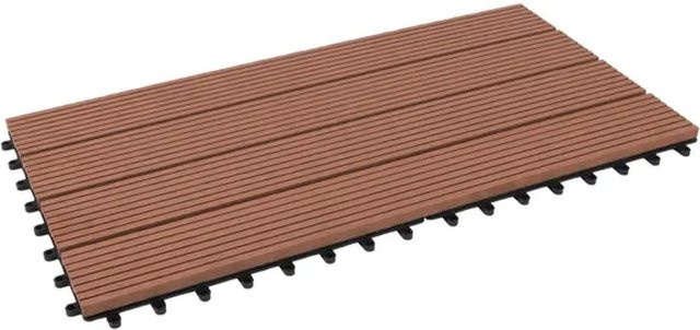 Karat WPC Klickfliese Royal Terrassenfliese Hellbraun B: 60 cm, T: 30 cm - Bild 1