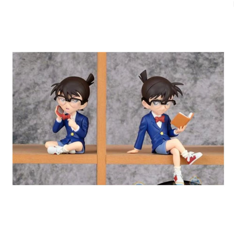 Bandai Anime Detektiv Conan Actionfigur in Blau, Sitzende Pose mit Buch und Telefon aus Kunststoff - Bild 4