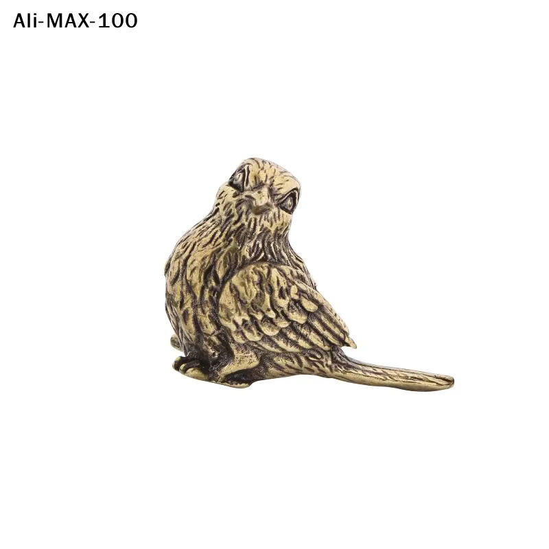 AyS Retro Vogel-Tierfigur aus Messing in Gold für deine Heimdekoration und als Miniatur-Kunsthandwerk - Bild 6
