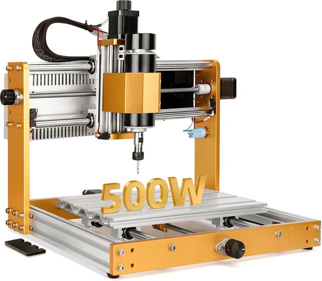 LUNYEE CNC 3018 PRO Router Graviermaschine 3-Achsen Graviergerät in Gold für DIY Holzbearbeitung B/T/H: 42,2 x 35,0 x 41,4 cm - Bild 1