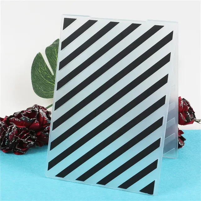 Twill Line Kunststoff Prägung Schablone für Scrapbooking und Fotoalben - Bild 1