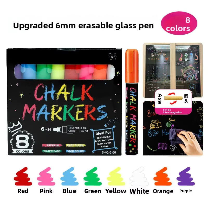 Wasserlösliche Flüssigkreide 6 mm in Mehrfarben als staubfreier Markierungsstift für Whiteboards und LED-Tafeln - Bild 5