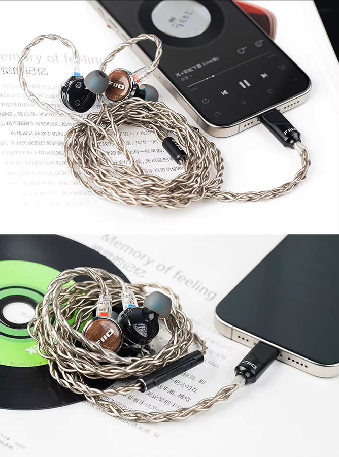 FiiO LS-TC2 Upgrade-Kabel mit USB-C Anschluss, 0,78 mm 2-polig, inklusive Mikrofon für Sprachanrufe und DSP-Audiodekodierung - Bild 3