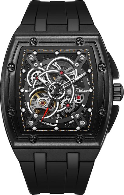 Dulunwe Armbanduhr Automatik, Edelstahl, Schwarz, Herren - Bild 1