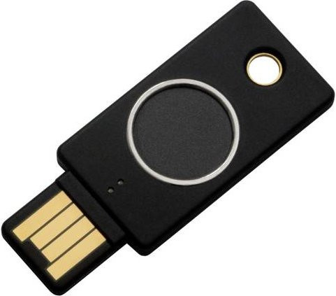 Yubico YubiKey Bio FIDO Edition biometrischer USB-A Sicherheitsschlüssel Schwarz/Gold - Bild 1