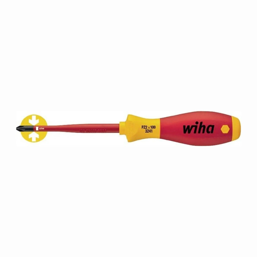Wiha Schraubendreher slimFix SoftFinish electric Pozidriv PZ1, rot, Klingenlänge: 80 mm - Bild 2