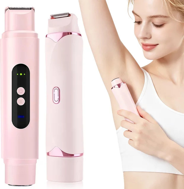 AFDEAL 2-in-1 Elektrorasierer und Haarschneider für Damen, USB-wiederaufladbar - Bild 1