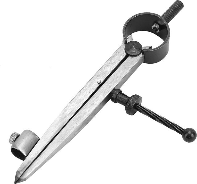 Fishine Flügelteiler Linienortung Anreißnadel Zeichenzirkel aus Stahl in Silber, Höhe: 15 cm - Bild 1