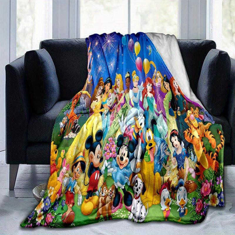 Yi Xin One Mickey und Minnie Cartoon-Decke aus Flanell, Mehrfarbig, B/H: 80 x 120 cm - Bild 4