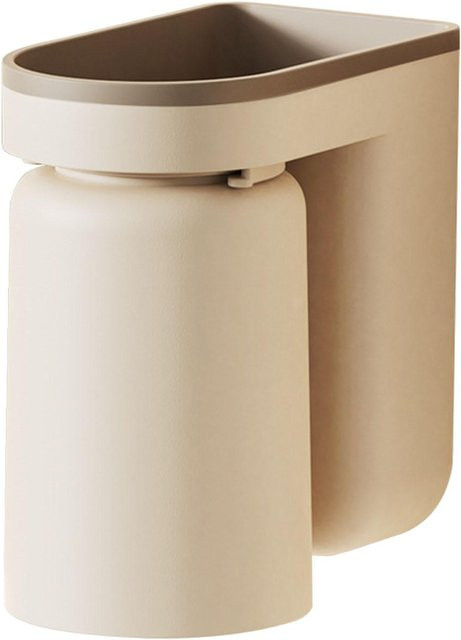 CosyHome Multifunktionaler Zahnbürstenhalter zur Wandmontage, lochfrei hängendes Aufbewahrungsregal, beige - Bild 1