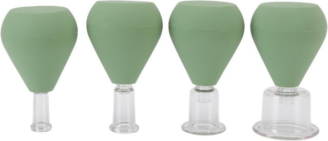 Beautyyy Gesichts-Schröpftherapie-Set, 4 Stück, Grau, Unisex - Bild 1