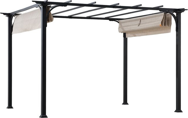 Sunjoy Pergola Giona Pavillon aus Stahl in Weiß, B: 363 cm, T: 277 cm - Bild 1