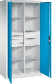 C+P Werkzeugschrank Acurado mit Schubladen und Türen, grau/blau, B/T/H: 195,0 x 93,0 x 50,0 cm - Bild 1