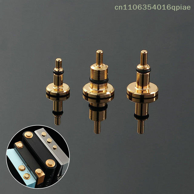 Sommer4 Vergoldeter Kopfhöreranschluss aus Messing mit Staubschutz für IRiver SP3000T SP3000 SP3000M, 3,5 mm Jack, Gold - Bild 1