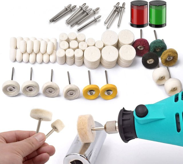 Dremel Rotationswerkzeug-Polierset mit 94 Stück Polierscheiben und Polierbits, 1/8 Zoll Schaft, Zubehör zum Metallpolieren - Bild 1