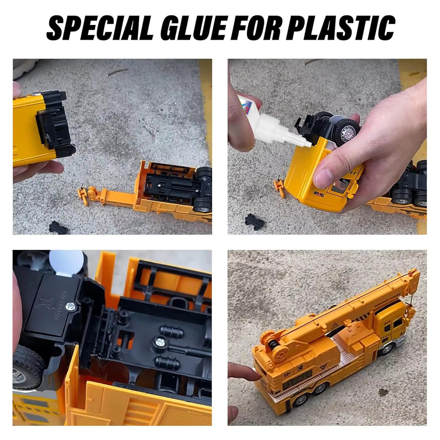 LOOLIFL Superstarker Schnelltrocknender Klebstoff für professionelle Reparaturen von Spielzeugplastik, Transparent und Geruchlos - Bild 3