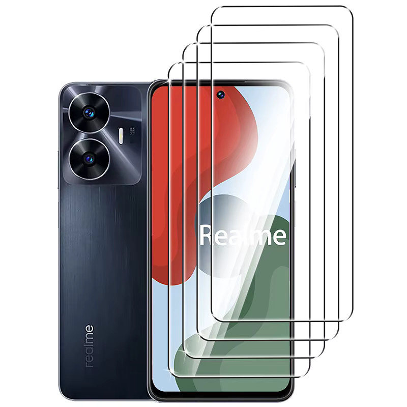 Displayschutzfolie aus gehärtetem Glas für Realme C67 4G 5G, transparent - Bild 1