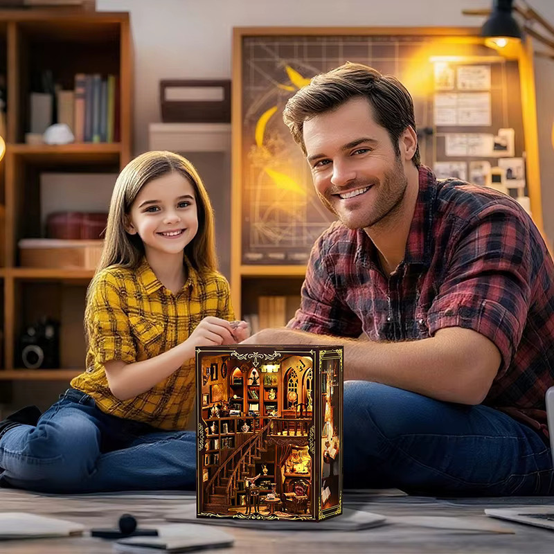 zuuton Holz Puppenhaus DIY Buch Nook Kit, 3D Puzzle, ab 14 Jahren - Bild 2