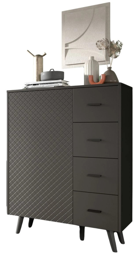 Kommode Madea von Inn.Furn in Grau Matt, B/H: 114 x 84 cm - Bild 3