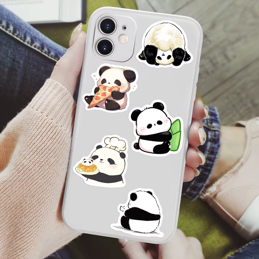 Wasserfeste Panda-Aufkleber in Multicolour für Kinder zum Dekorieren von Scrapbook, Tagebuch, Laptop und Gepäck - Bild 3