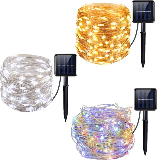 Topdii LED Solar String Fairy Lights Outdoor Wasserdichte Lichterkette für Garten Terrasse und Weihnachten - Bild 1