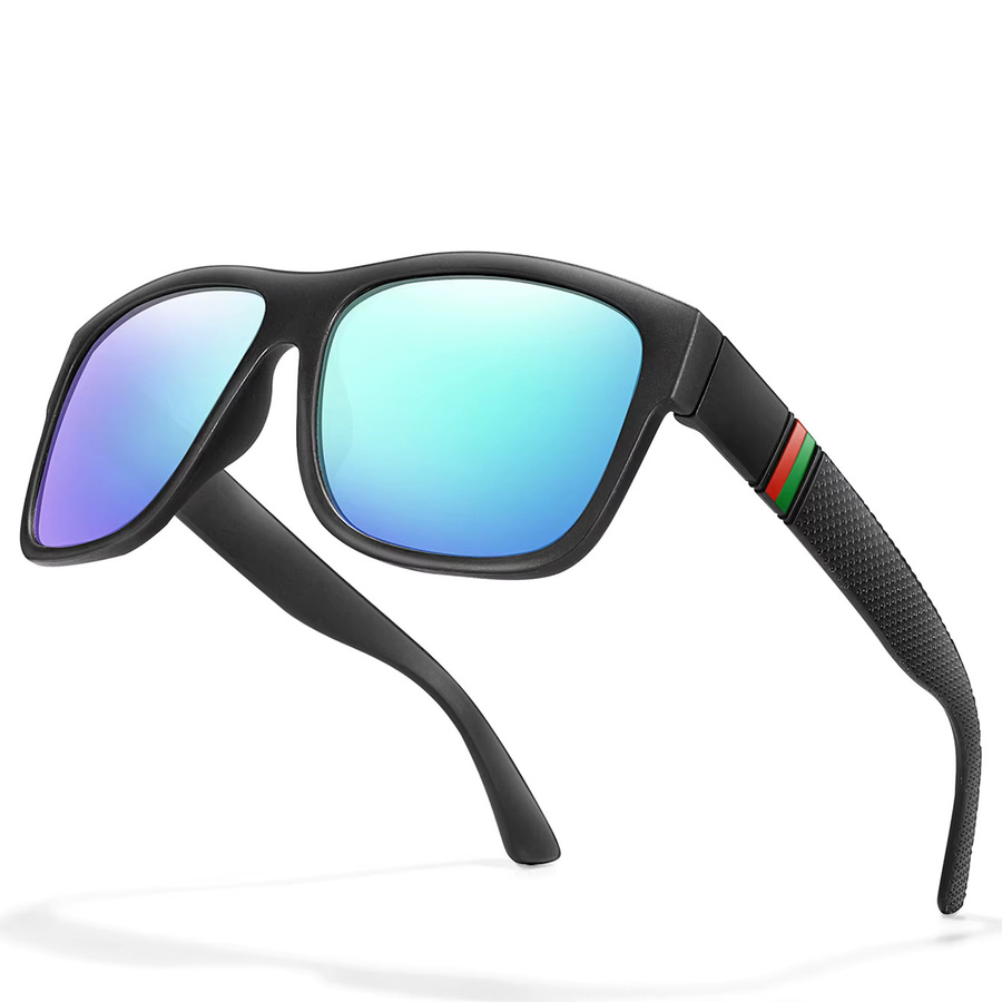 Karos Sonnenbrille, quadratisch, Vollrand, Kunststoff, schwarz, Unisex, polarisiert - Bild 1