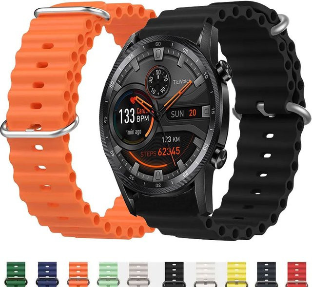 Hiyii Uhrenarmband Silikon, 22 mm, 20 mm, Smartwatch Zubehör - Bild 1