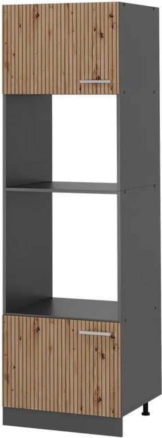 Vicco Mikrowellenschrank R-Line Küchenregal Artisan-Eiche/Anthrazit, B: 60 cm, T: 57,2 cm, H: 207 cm - Bild 1