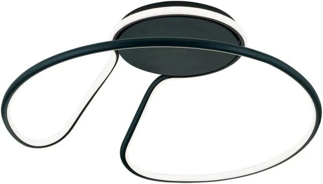 Orion Leuchten Claire LED Deckenleuchte Schwarz Durchmesser: 50 cm, dimmbar, 3800lm, 3000K Warmweiß - Bild 1