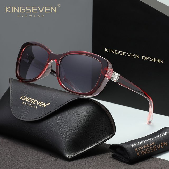KINGSEVEN Sonnenbrille, Damen, Oval, Vollrand, Kunststoff, polarisiert - Bild 1