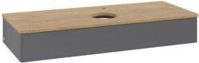 V&B Waschtischunterschrank Antao ohne Frontstruktur in Eiche Honig lackiert, B/T/H: 120 x 50 x 19 cm - Bild 1