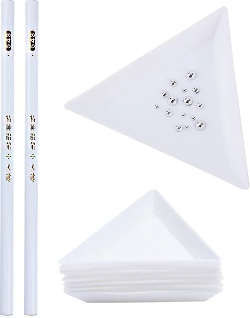 Art lalic Strass-Picker-Wachsstift-Set mit Perlen-Sortierplatte, 12-teilig - Bild 1