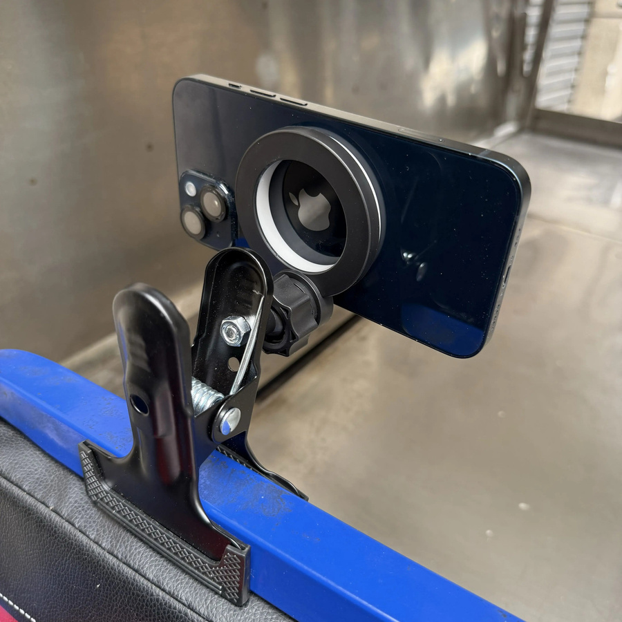 Magnetische Auto-Handyhalterung mit starkem Metallclip für MagSafe in Schwarz - Bild 2